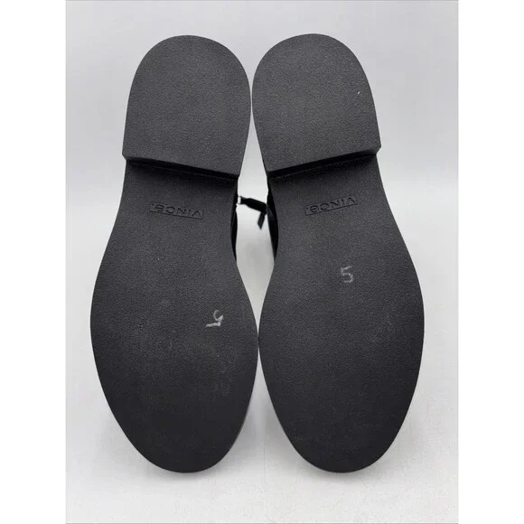 Vince Women's Black Kady Leather Low Ankle Booties Shoes Size 9 M - Picture 6 of 6